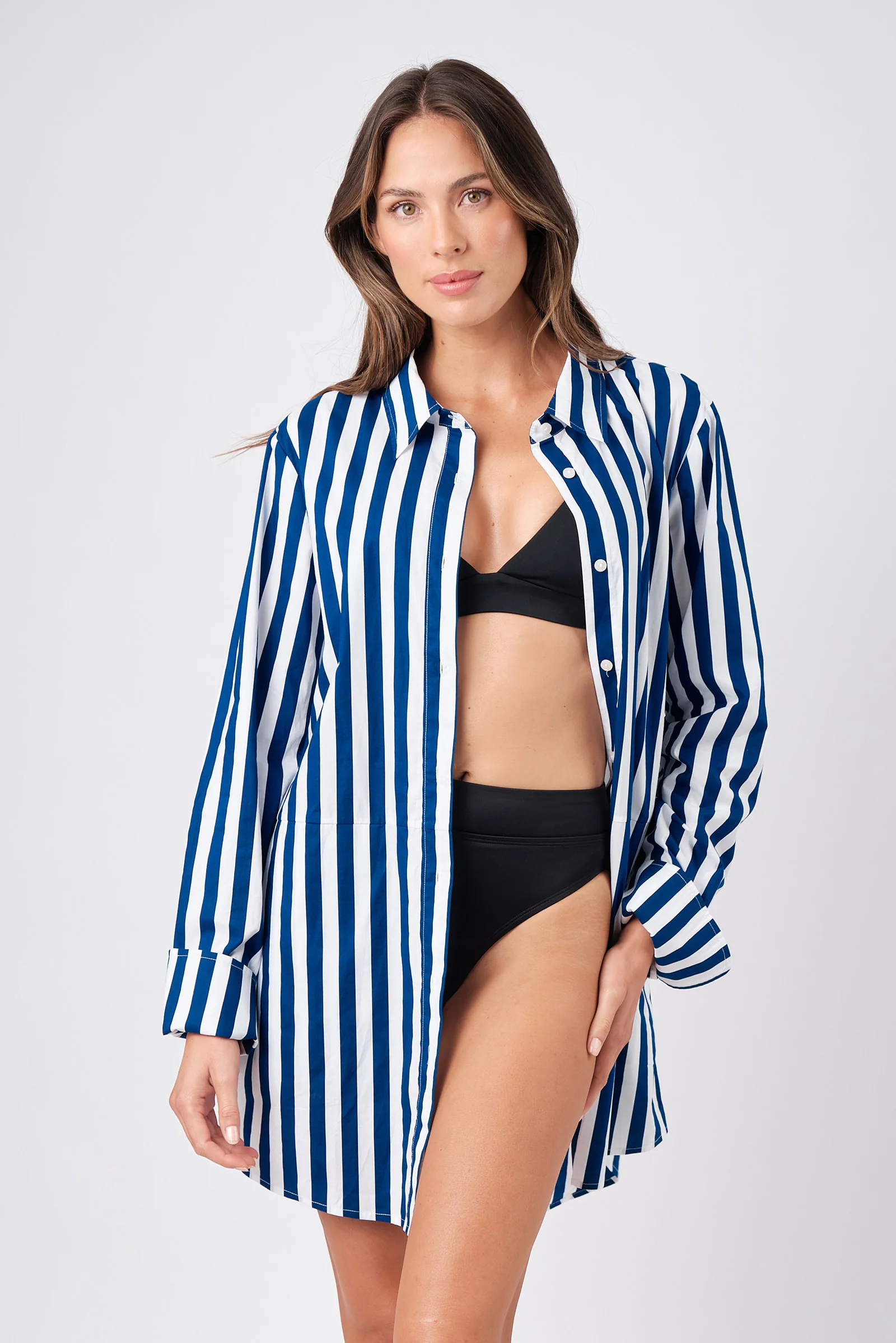 High-Cut High-Waisted Bikini Bottom BLACK - Image 8