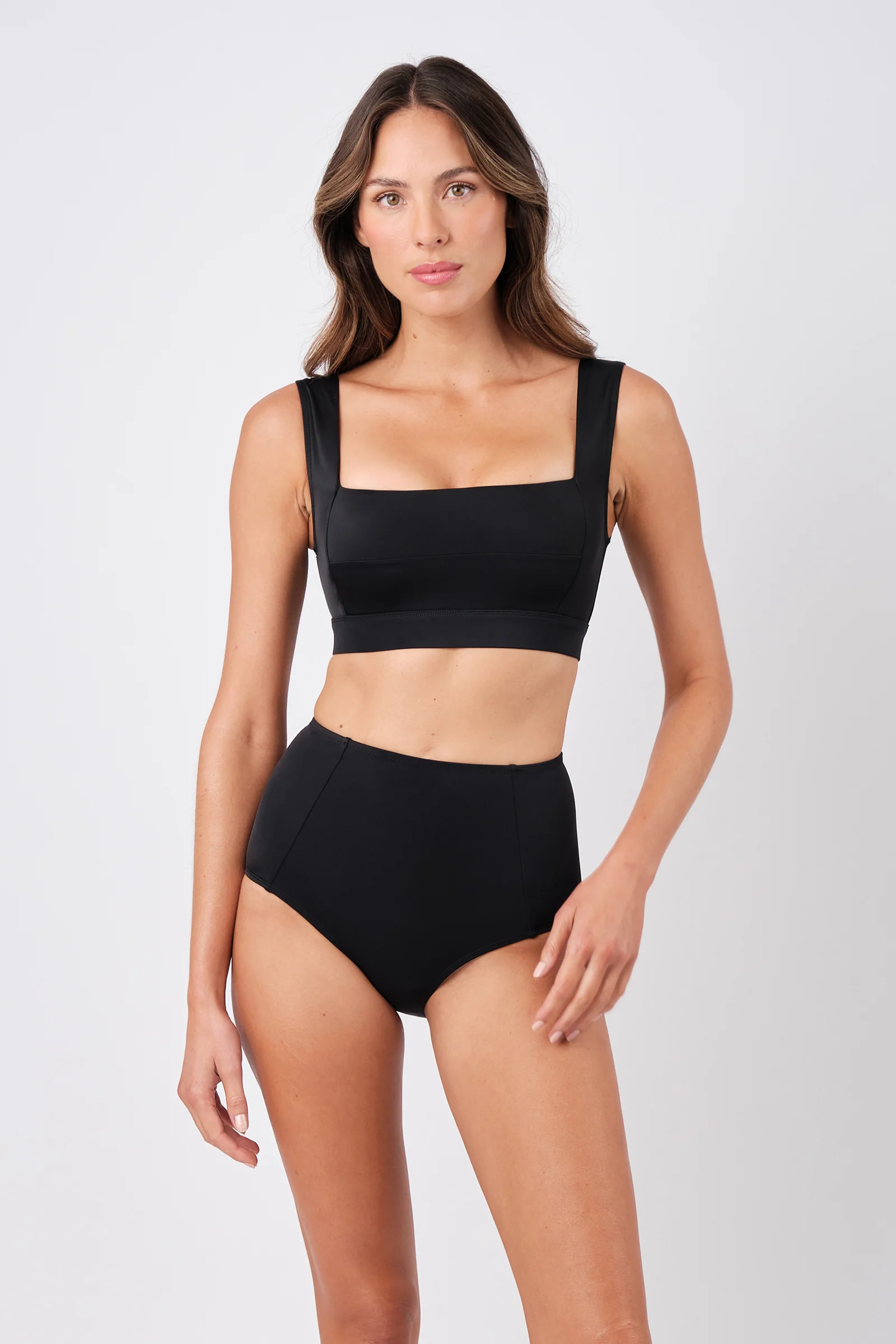 Never Say Never High-Waisted Bikini Bottom BLACK - Image 7