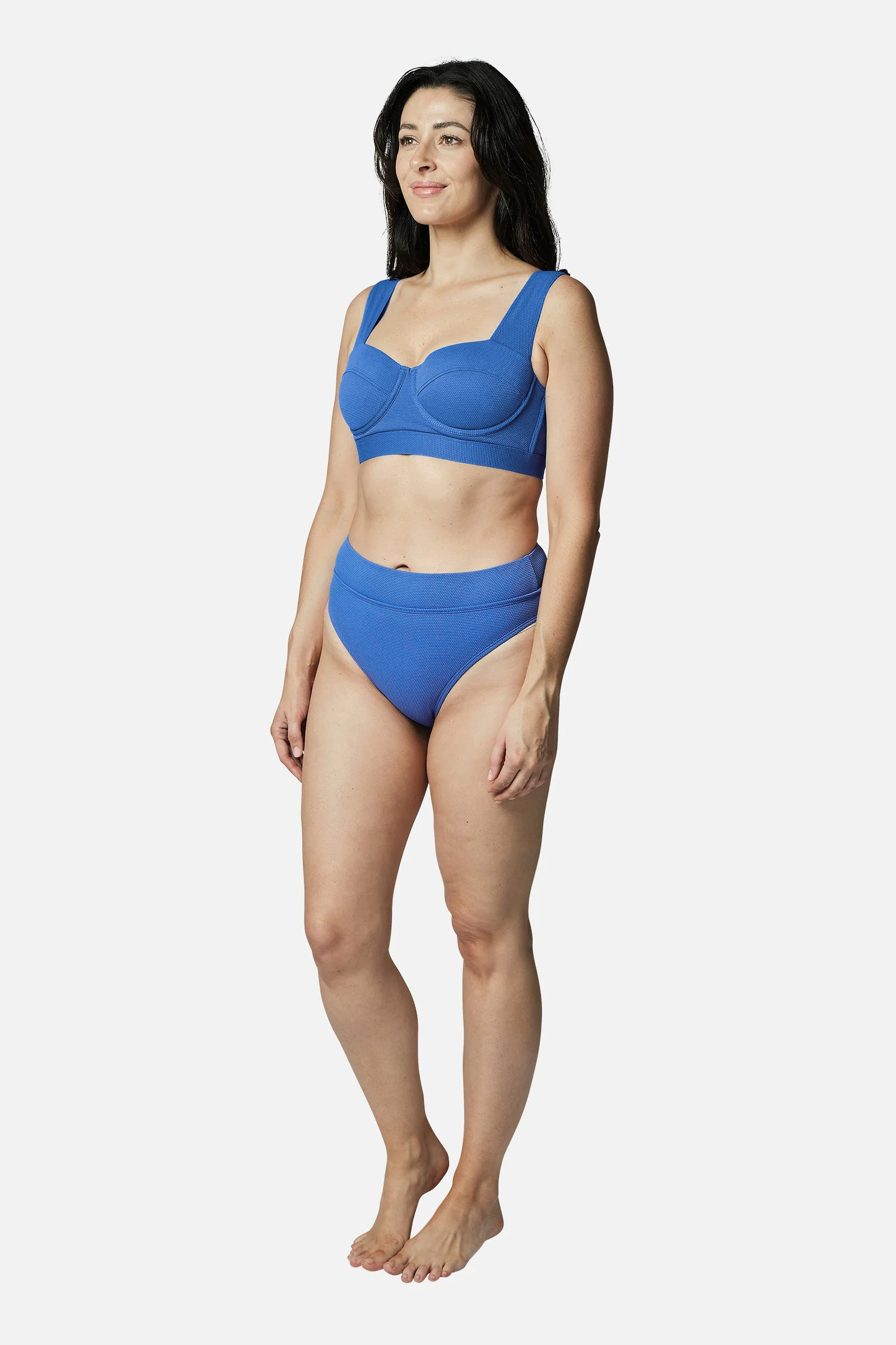 Original Bustier Balconette Bikini Bralette SKY BLUE TEXTURE - Image 6